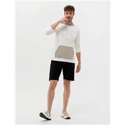 Siyah Slim Fit Örme Şort