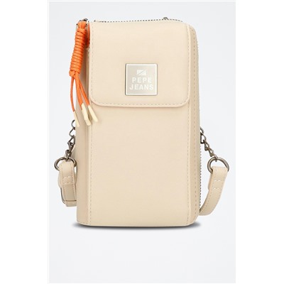 Cartera Bea Beige y naranja