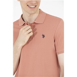 Erkek Pudra Basic Polo Yaka Tişört
