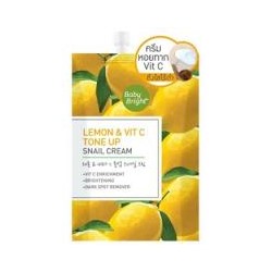 Крем для лица с Лимоном, витамином С и слизью улитки от Baby Bright 10 гр / Lemon and Vit C Tone up Snail Cream 10g Baby Bright
