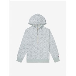 TOMMY ADAPTIVE HALF-ZIP LOGO PRINT SWEATSHIRT