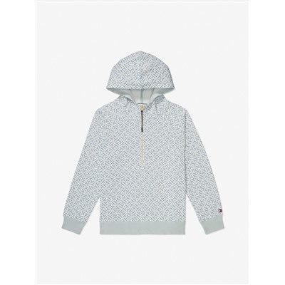 TOMMY ADAPTIVE HALF-ZIP LOGO PRINT SWEATSHIRT