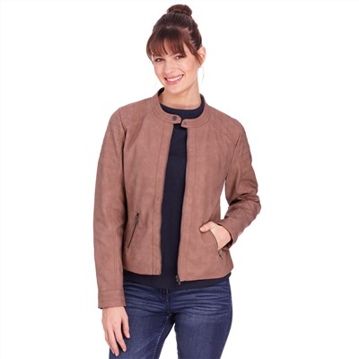 Damen Lederimitatjacke im Biker-Look