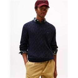 Cable Knit Crewneck Sweater