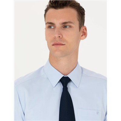 Açık Mavi Regular Fit Uzun Kollu Basic Gömlek