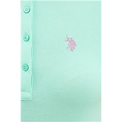 Kadın Mint Basic Polo Yaka Tişört