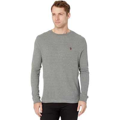 U.S. POLO ASSN. Long Sleeve Crew Neck Solid Thermal Shirt