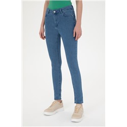 Kadın Açık Mavi Toothpick Fit Jean Pantolon