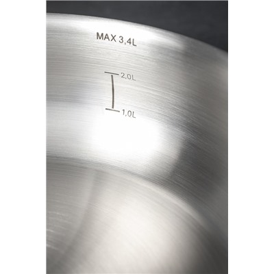 Avery Kısa Tencere - Çelik - 24 cm