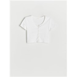 Crop Top mit hohem Baumwollanteil