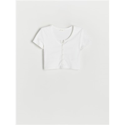Crop Top mit hohem Baumwollanteil