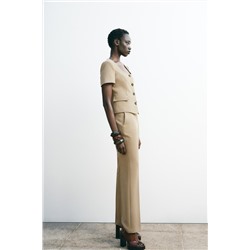 SHORT SLEEVE BLAZER WITH SHOULDER PADS