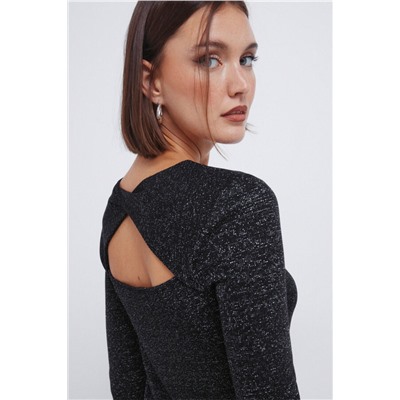 Camiseta lurex escote espalda