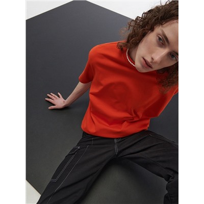 T-Shirt aus dickem Baumwollstoff
