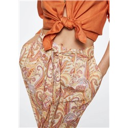 Pantalón fluido estampado -  Mujer | MANGO OUTLET Melilla