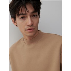 Schlichtes Sweatshirt mit Baumwollmischung