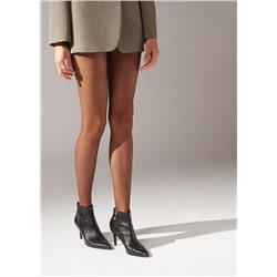 Transparente Strumpfhose 30 Denier mit Mini-Rautenmuster