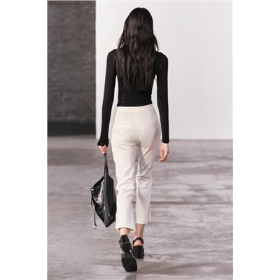 DRAPED VISCOSE T-SHIRT