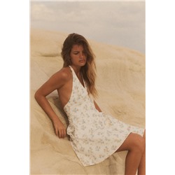 FLORAL PRINT POPLIN DRESS