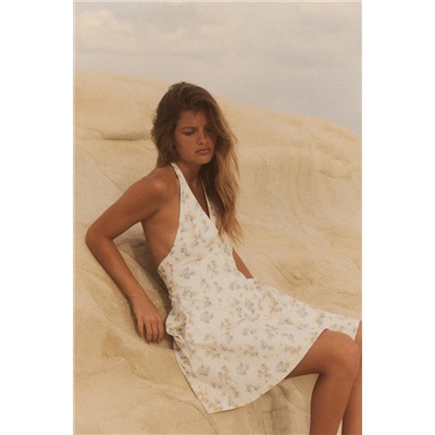 FLORAL PRINT POPLIN DRESS