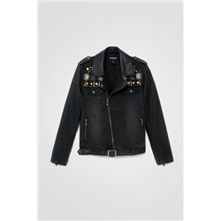 Chaqueta biker vaquera slim