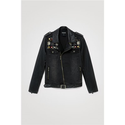 Chaqueta biker vaquera slim