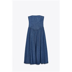 DENIM TRF MIDI DRESS
