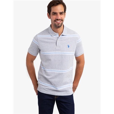 11A728-3Z00A  OMBRE STRIPE PIQUE POLO SHIRT