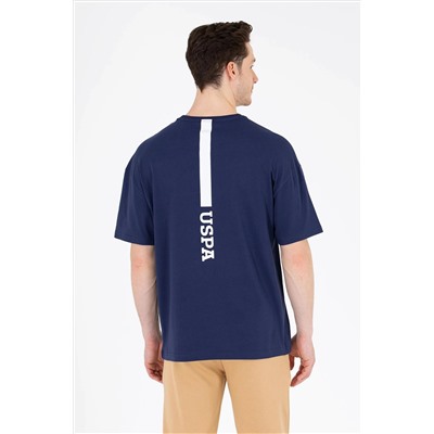 Erkek Lacivert Oversize Bisiklet Yaka Tişört