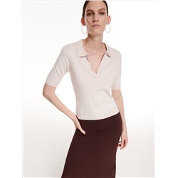 Oberteil im Polo-Stil aus Jersey