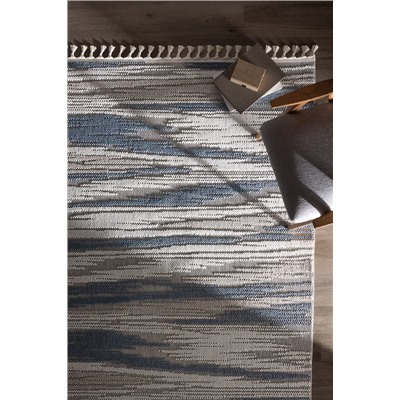 Grania Saçaklı Halı - Gri - 80x300 cm