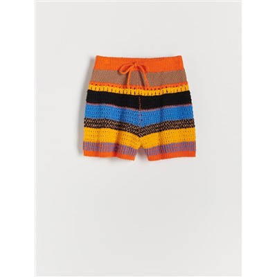 Shorts aus Strukturjersey
