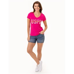 CASCADING GRAPHIC V-NECK T-SHIRT