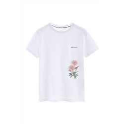 Camiseta Blanco y rosa