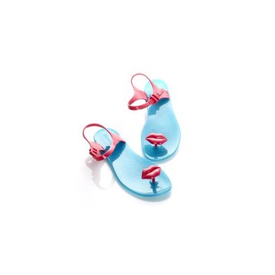 Сандалии Zhoelala KISS (голубой+фуксия)/ Zhoelala KISS (blue+magenta)