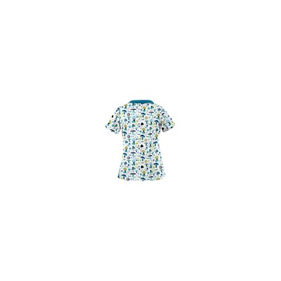 UA Mushroom Pickens Amazing Aqua Print Scrub Top