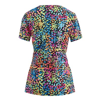 BIO Scrubs Sprinkles-Black Print Top