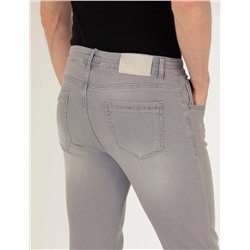 Açık Gri Slim Fit Jean Pantolon