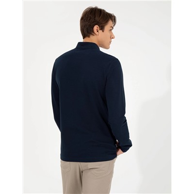 Lacivert Slim Fit Sweatshirt