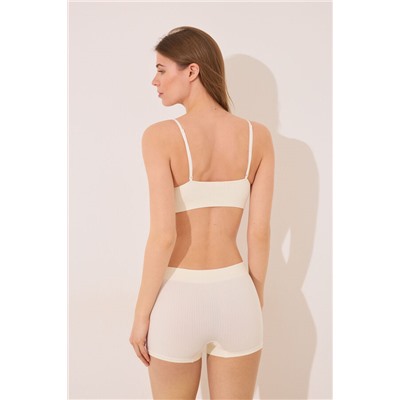 Culotte canalé seamless blanco