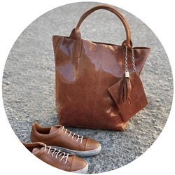JOE SANCHEZ COR 19407 CUERO+PELLE-Shopper Serpiente CUERO АКЦИЯ