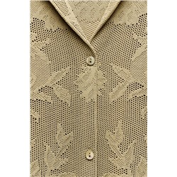OVERSIZE JACQUARD KNIT POLO SHIRT