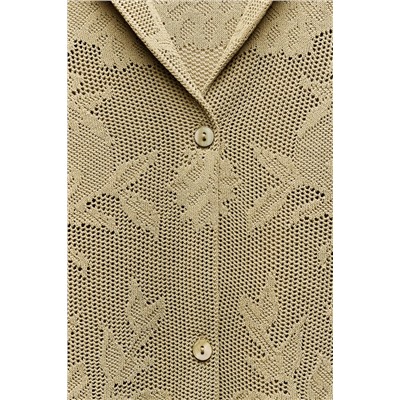 OVERSIZE JACQUARD KNIT POLO SHIRT