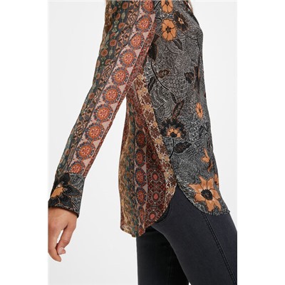 Camisa boho lúrex