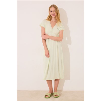 Camisón midi viscosa verde
