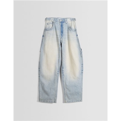 Balloon-fit carpenter jeans