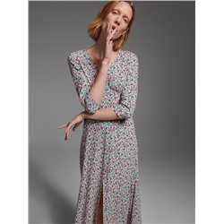 Viskose Kleid mit Muster