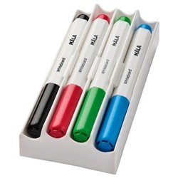 Whiteboardstift mit Halter/Wischer, versch. Farben