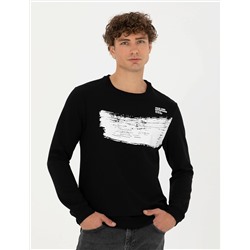 Siyah Regular Fit Sweatshirt