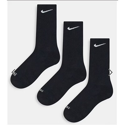 Nike Training Everyday Plus Cushioned 3-pack crew socks in black